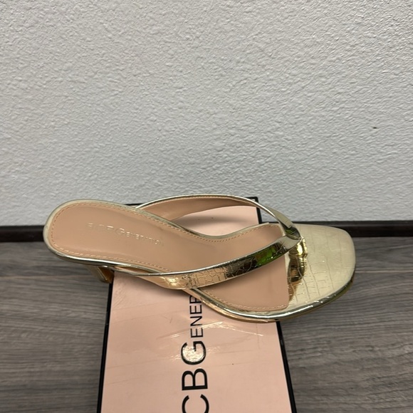 BCBGeneration Tabina Snakeskin-Embossed Faux Leather Sandals - Picture 5 of 6